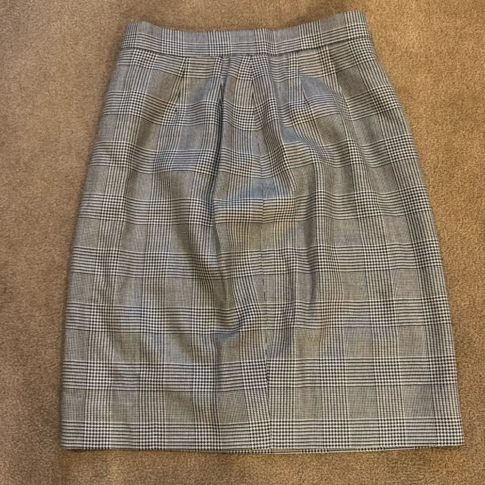 Vintage Givenchy plaid pencil skirt | small